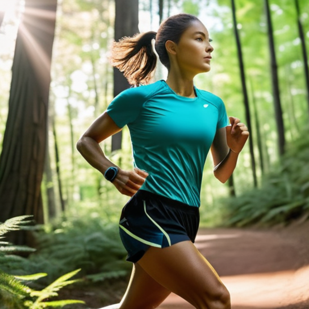 러닝 기록 어플 비교 - **Prompt:** A fit female runner in her late 20s, wearing stylish and appropriate athletic sportswear...