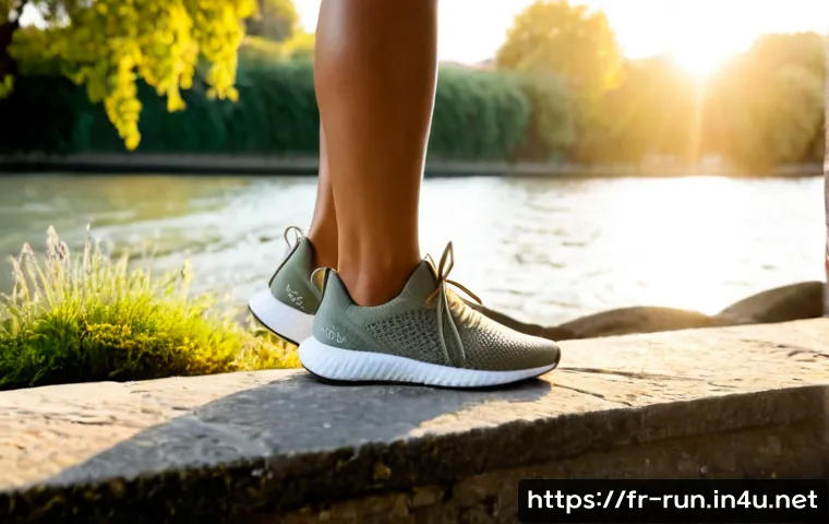 Home 17 러닝화 최신 트렌드 - Photorealistic editorial product scene of modern running shoes showcasing 2025 trends: lightweight k...